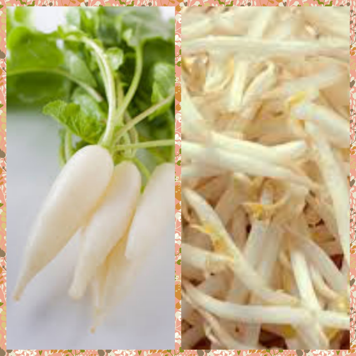 trị nám với củ cải và giá đỗ